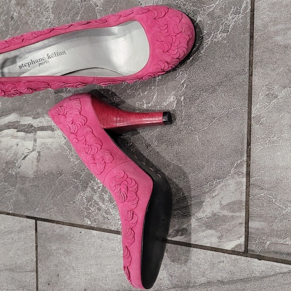 Stephane Kelian EU size 5, Pink Suede heels - Picture 2 of 6